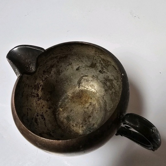 Antique William Rodgers Silver Plated Copper Footed Creamer - Picture 3 of 8